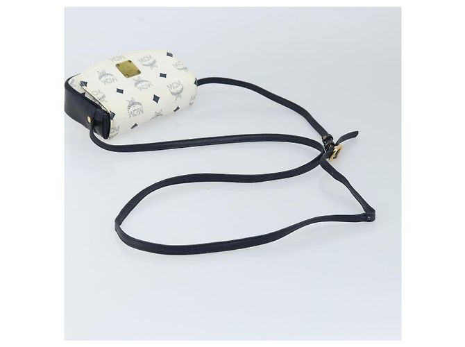 Borsa a spalla MCM Vicetos Logogram in pelle PVC bianca e oro Auth mr2164 Bianco D'oro - vista 7