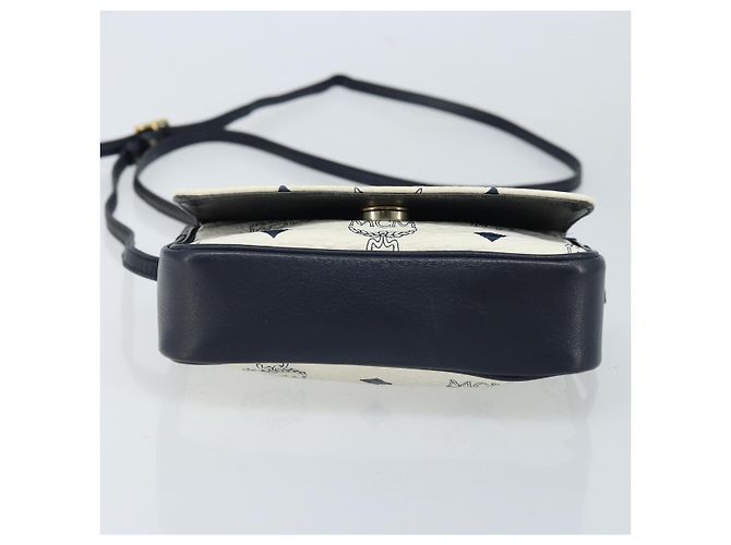 Borsa a spalla MCM Vicetos Logogram in pelle PVC bianca e oro Auth mr2164 Bianco D'oro - vista 9