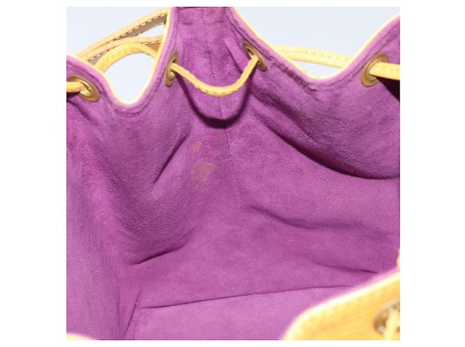 Noe LOUIS VUITTON Borsa a Spalla Petit Noé Epi Gialla M44109 LV Auth ka3115 Giallo - vista 17