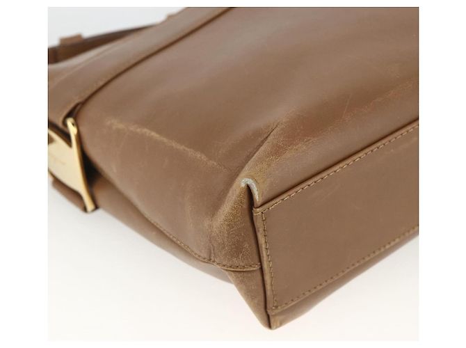 Borsa a Spalla Salvatore Ferragamo in Pelle Marrone Oro Auth ka3200 D'oro - vista 11