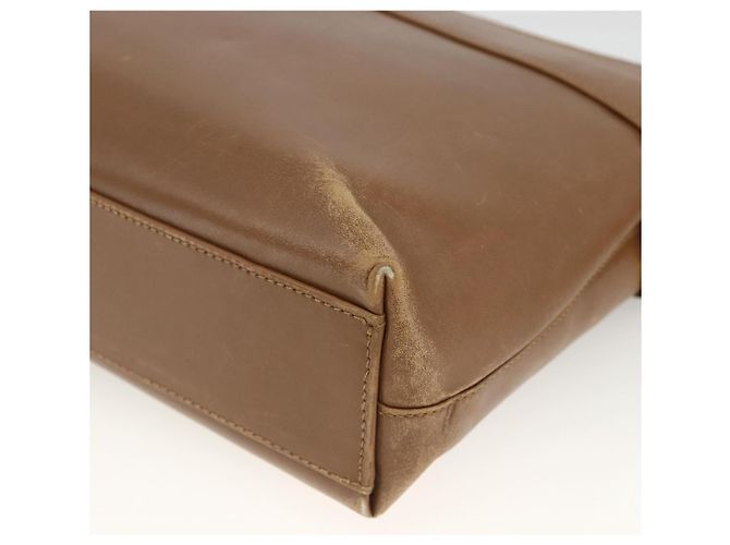 Borsa a Spalla Salvatore Ferragamo in Pelle Marrone Oro Auth ka3200 D'oro - vista 12