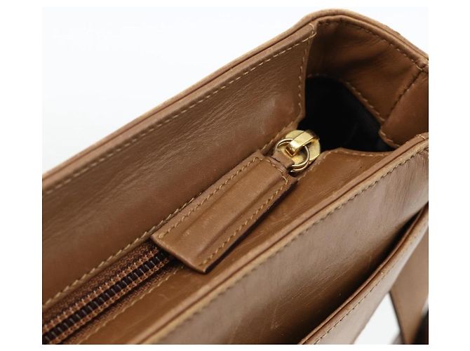 Borsa a Spalla Salvatore Ferragamo in Pelle Marrone Oro Auth ka3200 D'oro - vista 14