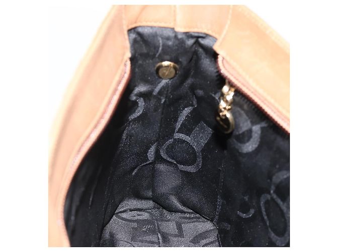 Borsa a Spalla Salvatore Ferragamo in Pelle Marrone Oro Auth ka3200 D'oro - vista 18