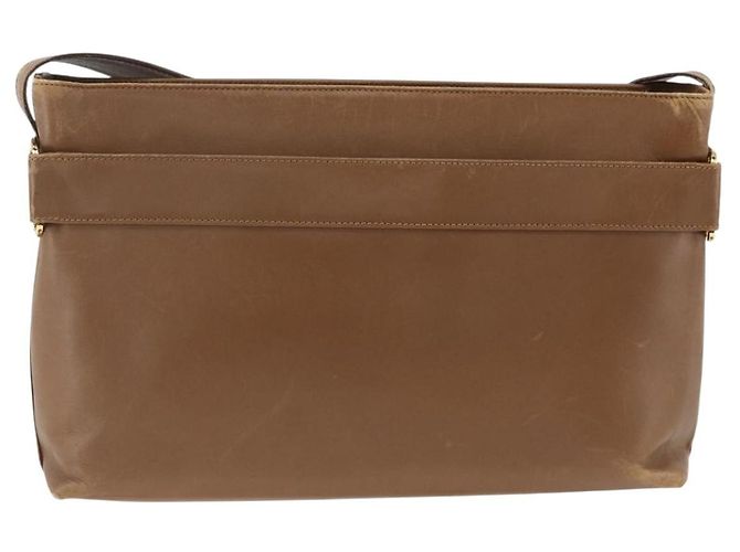 Borsa a Spalla Salvatore Ferragamo in Pelle Marrone Oro Auth ka3200 D'oro - vista 3