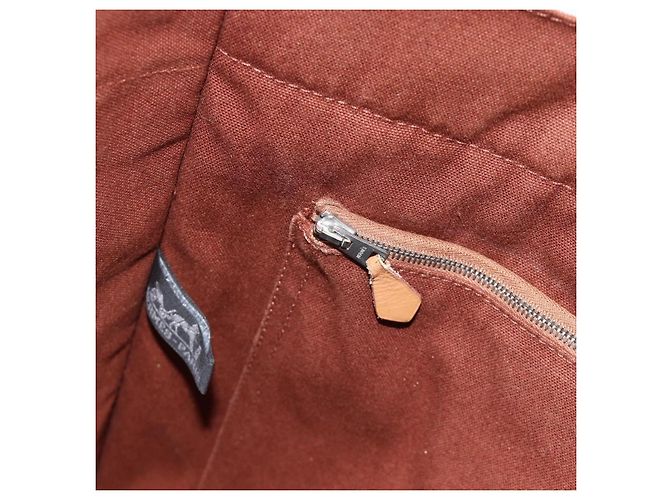 Hermès HERMES Fourre ToutMM Borsa a Mano in Tela Marrone Auth BA11462 - vista 17