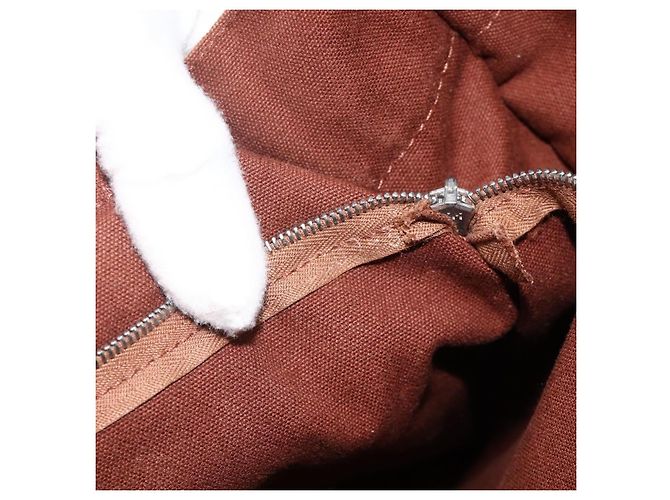 Hermès HERMES Fourre ToutMM Borsa a Mano in Tela Marrone Auth BA11462 - vista 19