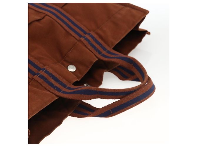 Hermès HERMES Fourre ToutMM Borsa a Mano in Tela Marrone Auth BA11462 - vista 7