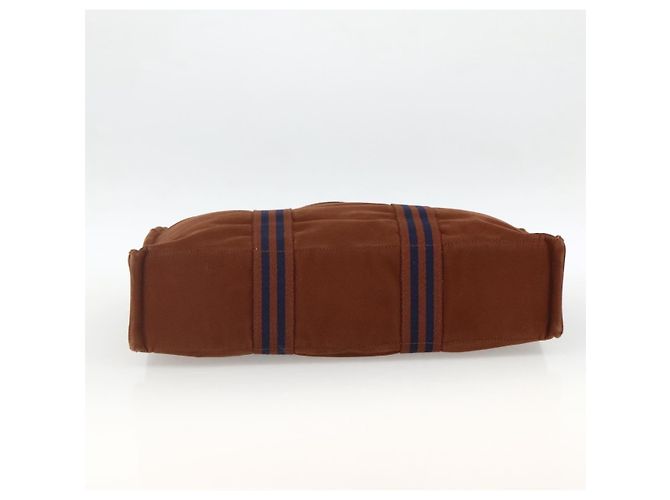 Hermès HERMES Fourre ToutMM Borsa a Mano in Tela Marrone Auth BA11462 - vista 9