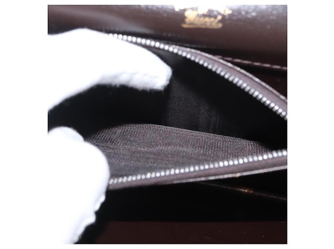 GUCCI Shoulder Bag Leather Brown Gold Auth 173328 Golden - view 24