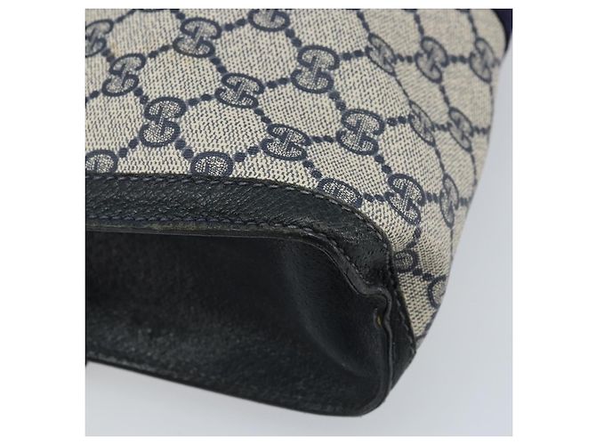 GUCCI GG Supreme Sherry Line Clutch Bag PVC Blu Navy Rosso 84 01 007 Auth ARZ315 - vista 11