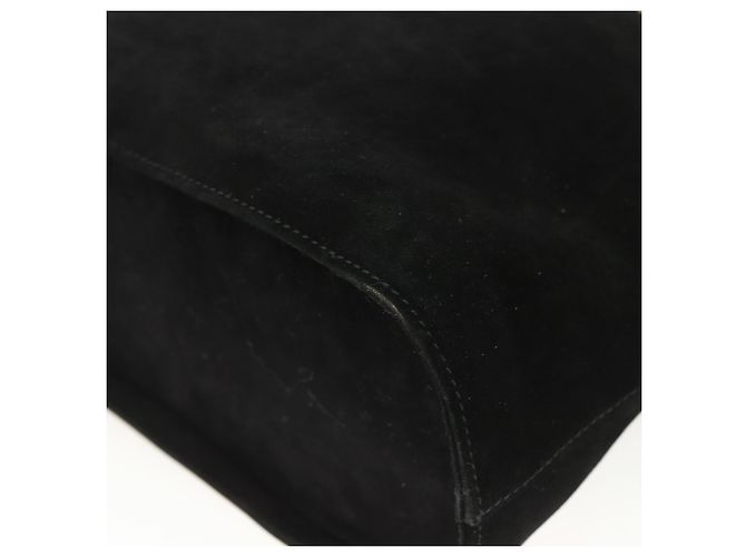 Borsa a Spalla Salvatore Ferragamo in Camoscio Nero e Oro Auth BA11435 D'oro - vista 10