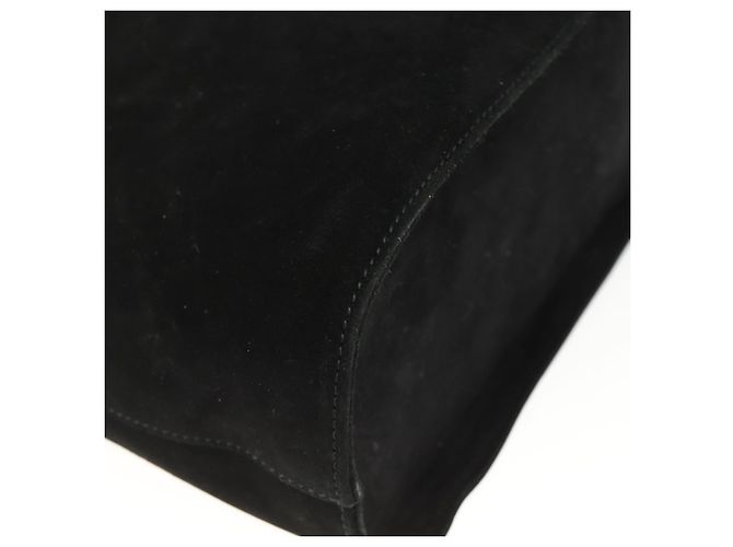 Borsa a Spalla Salvatore Ferragamo in Camoscio Nero e Oro Auth BA11435 D'oro - vista 11