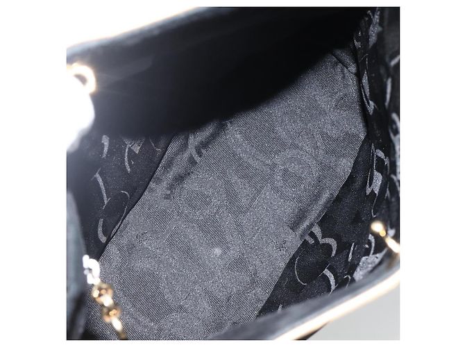 Borsa a Spalla Salvatore Ferragamo in Camoscio Nero e Oro Auth BA11435 D'oro - vista 15