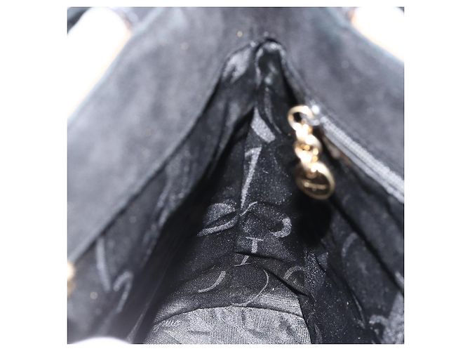 Borsa a Spalla Salvatore Ferragamo in Camoscio Nero e Oro Auth BA11435 D'oro - vista 17