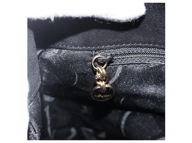 Borsa a Spalla Salvatore Ferragamo in Camoscio Nero e Oro Auth BA11435 D'oro - vista 18