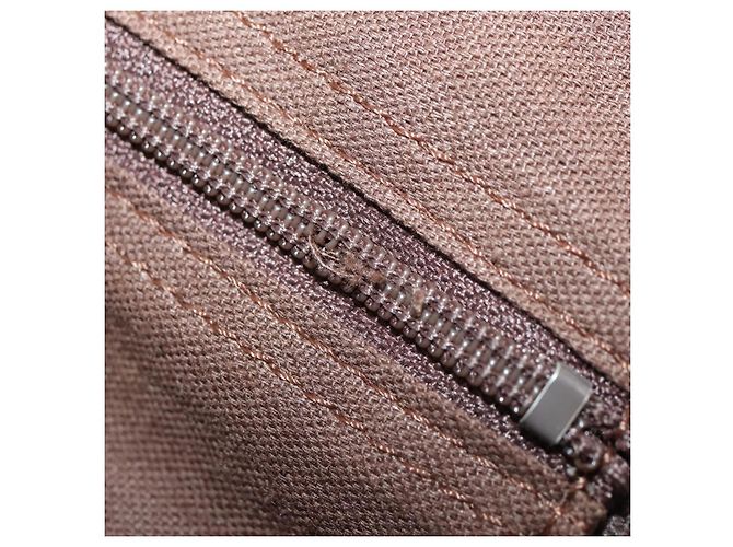 Saint Laurent Borsa Tote in PVC 2 pezzi Grigia Auth fm5232 Marrone - vista 11