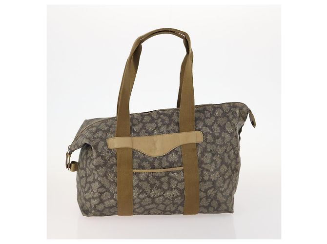 Saint Laurent Borsa Tote in PVC 2 pezzi Grigia Auth fm5232 Marrone - vista 2