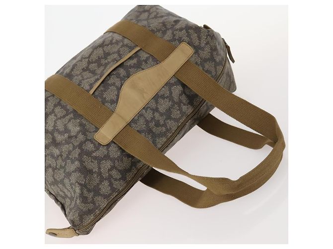 Saint Laurent Borsa Tote in PVC 2 pezzi Grigia Auth fm5232 Marrone - vista 6
