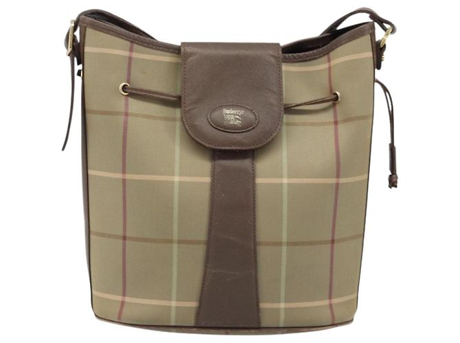 Borsa a Spalla Burberrys Nova Check Beige Oro Auth mr2149 D'oro - vista 13