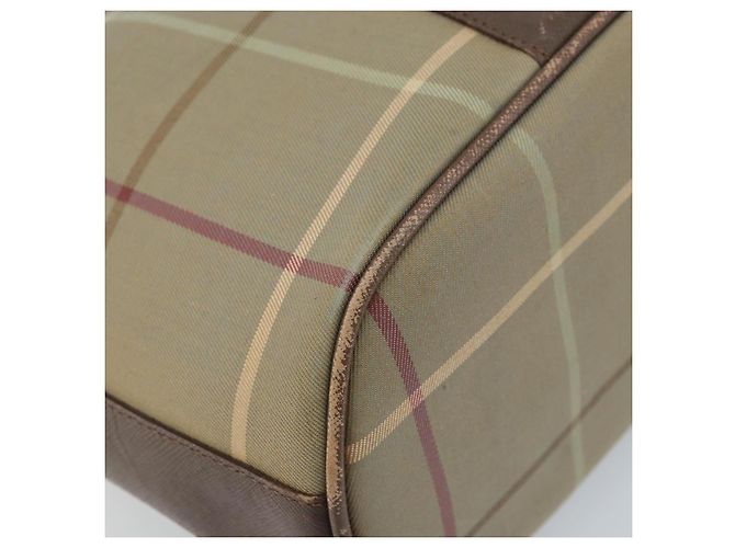 Borsa a Spalla Burberrys Nova Check Beige Oro Auth mr2149 D'oro - vista 14