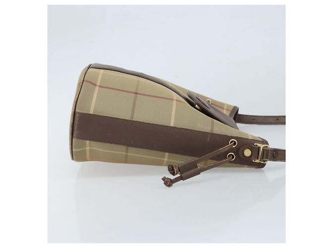 Borsa a Spalla Burberrys Nova Check Beige Oro Auth mr2149 D'oro - vista 3