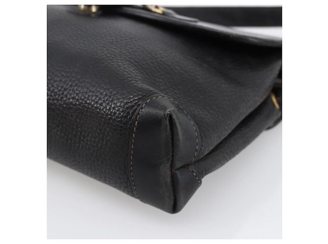 Gucci Bolsa de Ombro Horsebit em Couro Preto e Ouro Auth 170075 Dourado - vista 10