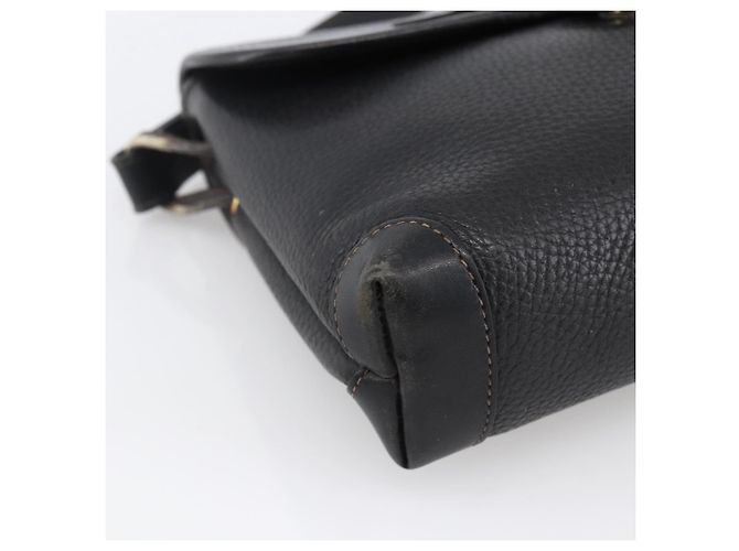 Gucci Bolsa de Ombro Horsebit em Couro Preto e Ouro Auth 170075 Dourado - vista 11