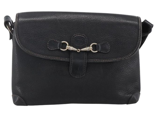 Gucci Bolsa de Ombro Horsebit em Couro Preto e Ouro Auth 170075 Dourado - vista 2