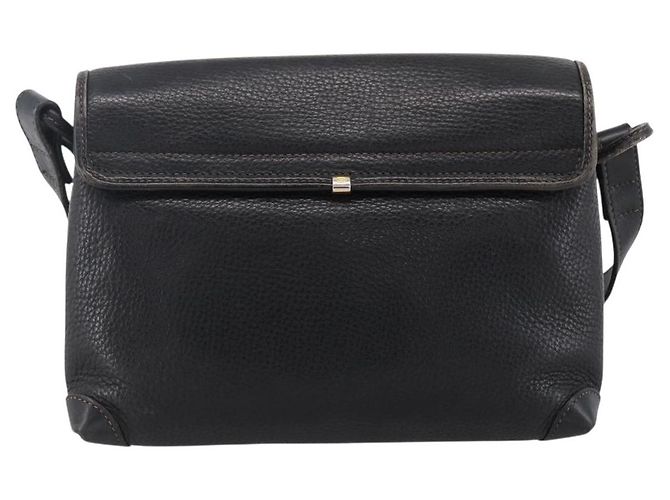 Gucci Bolsa de Ombro Horsebit em Couro Preto e Ouro Auth 170075 Dourado - vista 3