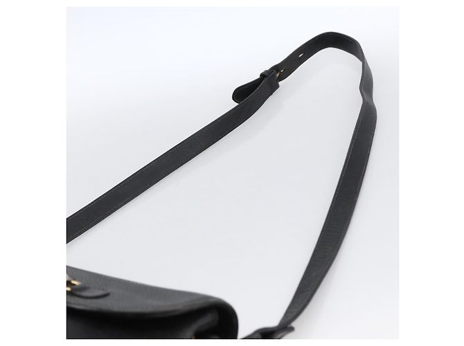 Gucci Bolsa de Ombro Horsebit em Couro Preto e Ouro Auth 170075 Dourado - vista 8