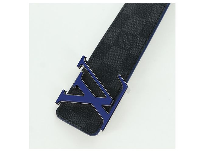 LOUIS VUITTON Gürtel Damier Graphite LV Bedruckte Initialen 40,2" Auth LNZ847M Damier ebene - Ansicht 5