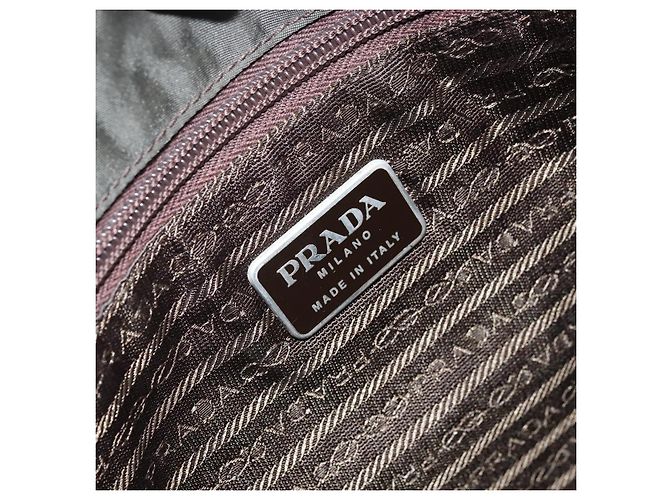PRADA Borsa a mano in nylon khaki Auth bs33878 Cachi - vista 10