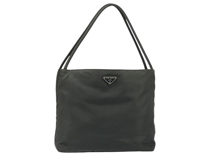PRADA Borsa a mano in nylon khaki Auth bs33878 Cachi - vista 13