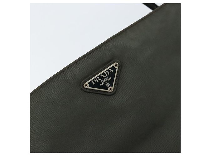PRADA Borsa a mano in nylon khaki Auth bs33878 Cachi - vista 17