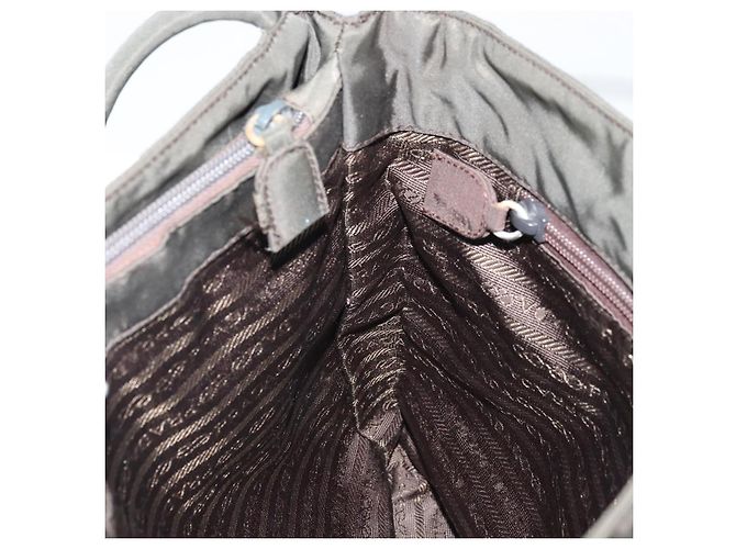 PRADA Borsa a mano in nylon khaki Auth bs33878 Cachi - vista 19