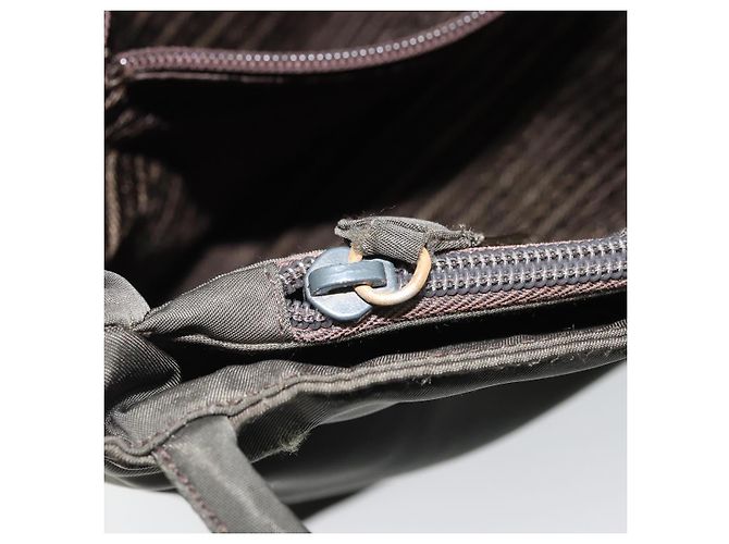 PRADA Borsa a mano in nylon khaki Auth bs33878 Cachi - vista 22