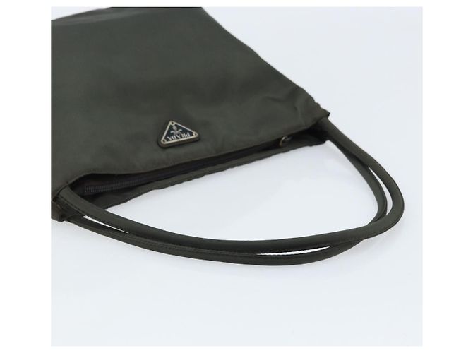 PRADA Borsa a mano in nylon khaki Auth bs33878 Cachi - vista 7