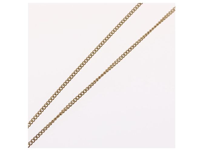 Colar Christian Dior metal tom dourado Auth BA11481 - vista 13