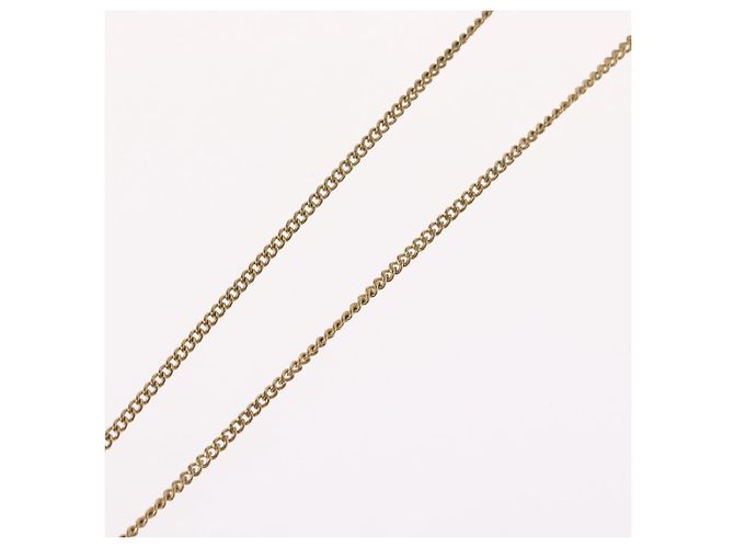 Colar Christian Dior metal tom dourado Auth BA11481 - vista 14