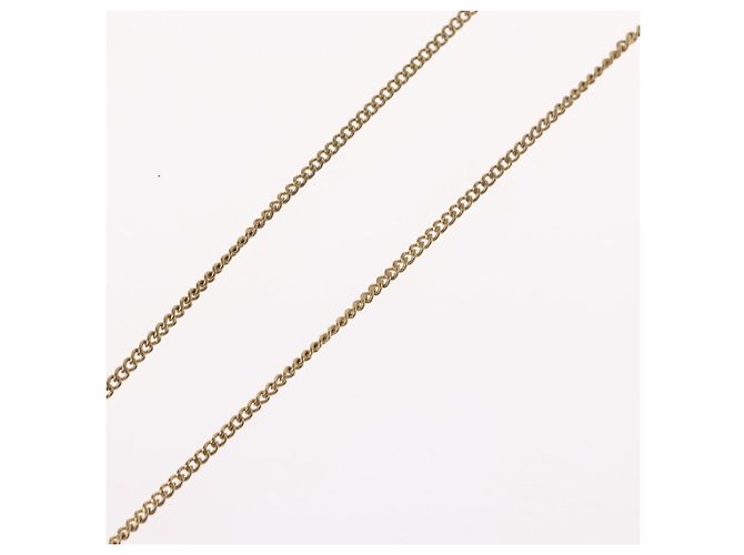Colar Christian Dior metal tom dourado Auth BA11481 - vista 15