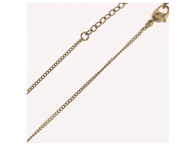 Colar Christian Dior metal tom dourado Auth BA11481 - vista 16