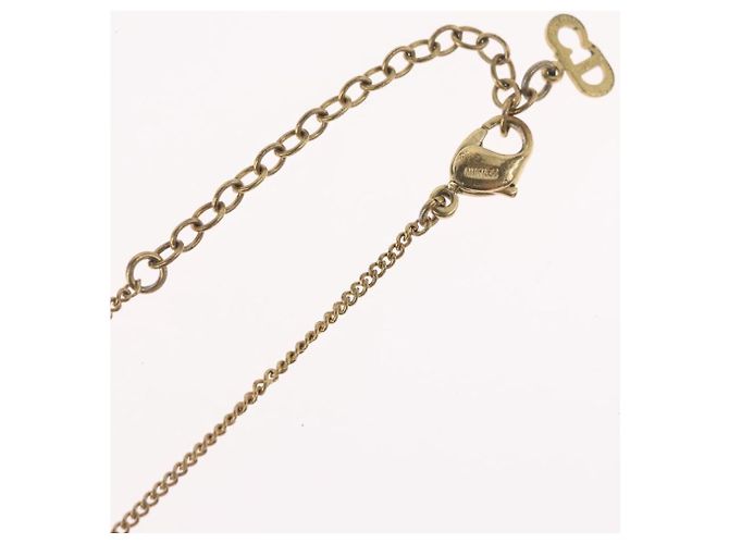 Colar Christian Dior metal tom dourado Auth BA11481 - vista 17