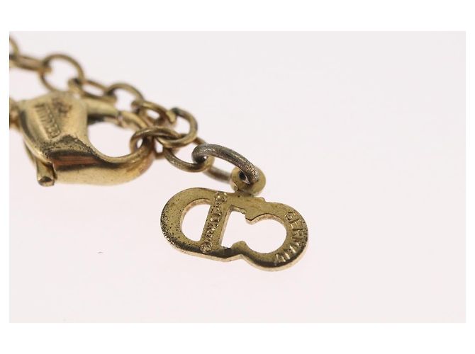 Colar Christian Dior metal tom dourado Auth BA11481 - vista 18