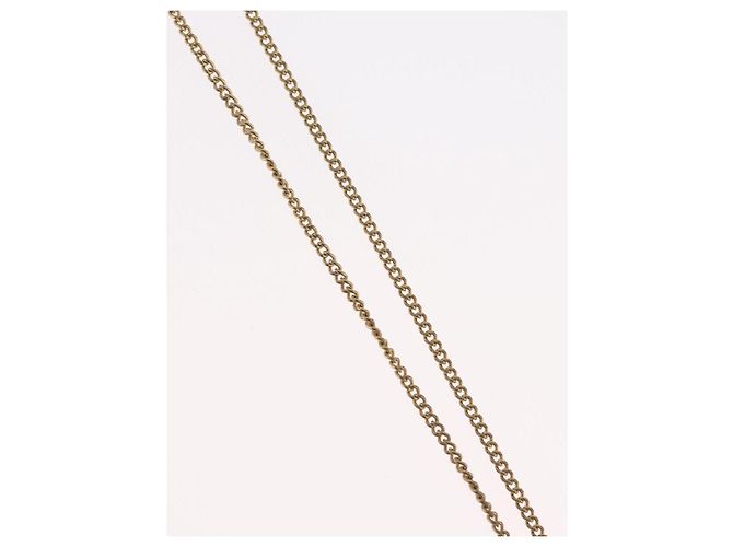 Colar Christian Dior metal tom dourado Auth BA11481 - vista 5