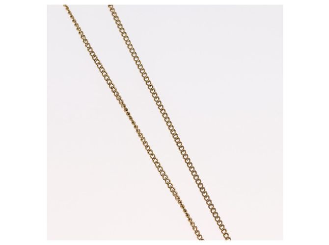 Colar Christian Dior metal tom dourado Auth BA11481 - vista 6