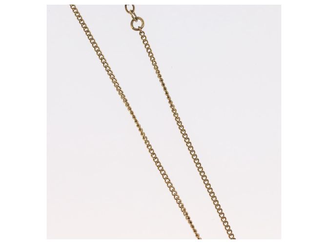Colar Christian Dior metal tom dourado Auth BA11481 - vista 7
