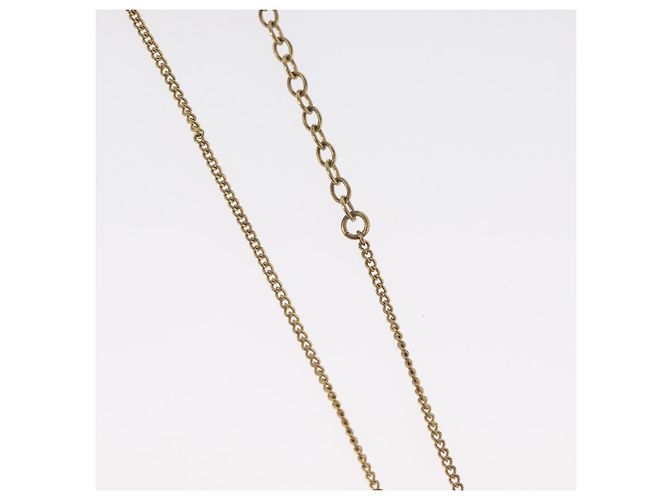 Colar Christian Dior metal tom dourado Auth BA11481 - vista 8