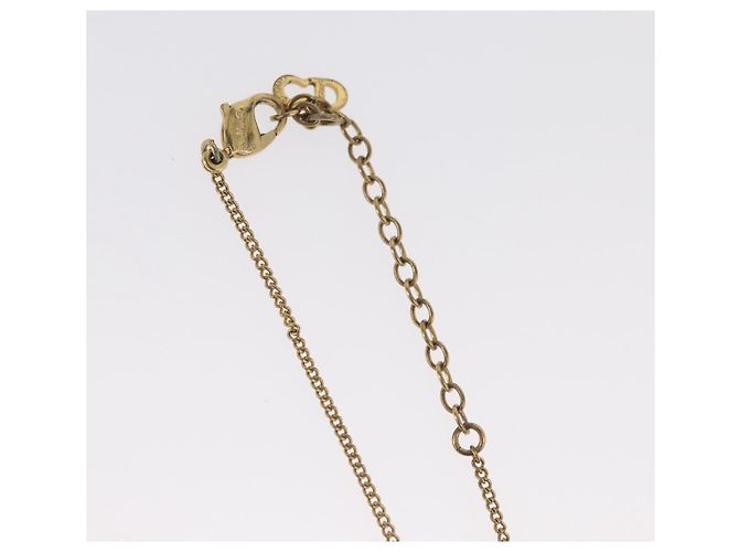 Colar Christian Dior metal tom dourado Auth BA11481 - vista 9