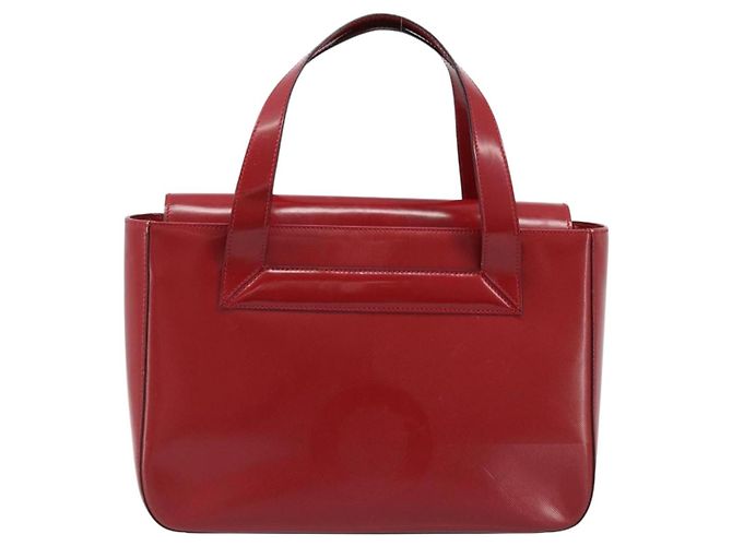 Céline Borsa a mano CELINE in pelle rossa e oro Auth ka3202 Rosso D'oro - vista 13