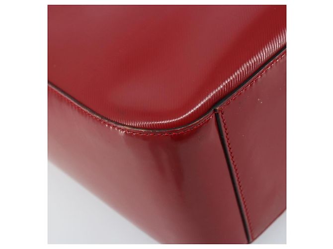 Céline Borsa a mano CELINE in pelle rossa e oro Auth ka3202 Rosso D'oro - vista 14